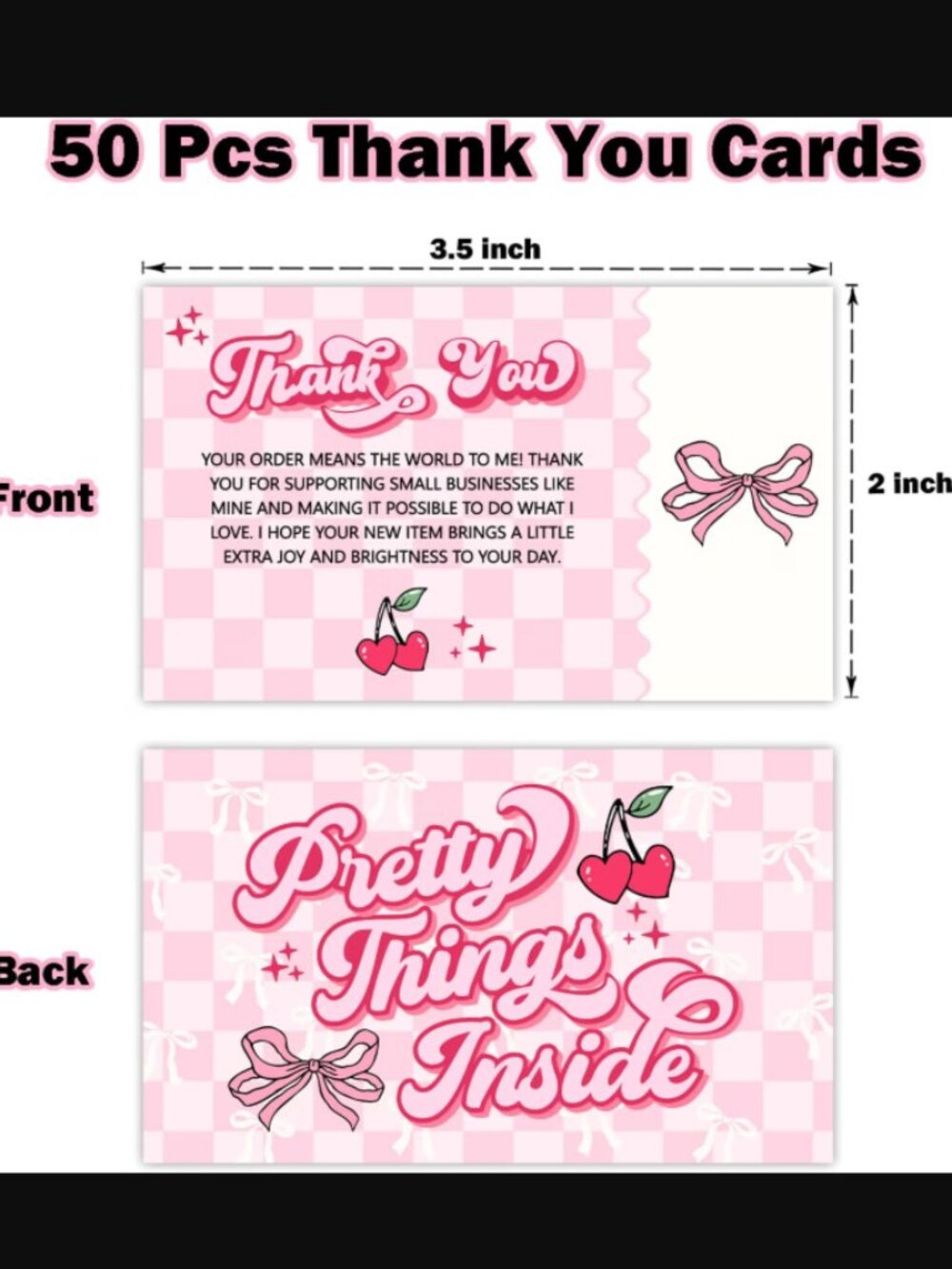 "Pretty Things Inside" Thank You Cards - Picture 3 of 4